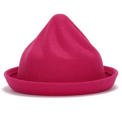 China Fashion Autumn And Winter Bow Car Ear Small Top Formal Hat Imitation Woolen Hat For Women for sale