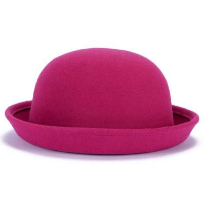 China Fashion Fashion Lady Bowler Hat British Korean High Quality Imitation Wool Fabric Formal Hat For Women for sale