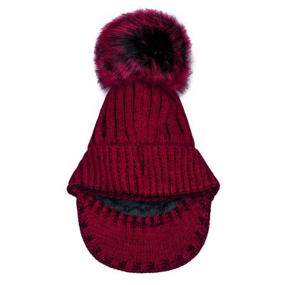 China Winter Hat And Scarf Set Thick Wool Knitted Hat Mask One Neck Warm Hat BT-1875 for sale