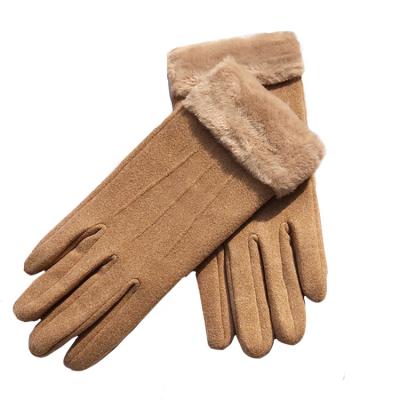 China Autumn and winter touch screen plush gloves for women BT-1797 for sale