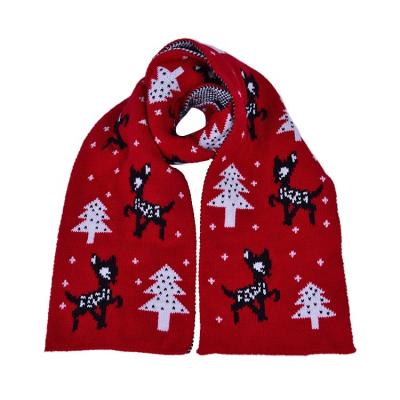 China Wholesale Winter Jacquard Christmas Scarf Wholesale Warm Soft Soft Pet Scarf for sale