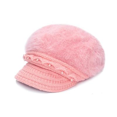 China Warm Fashion Ear-guard Rabbit Hair Knitted Hat Wool Beret Hat For Men for sale