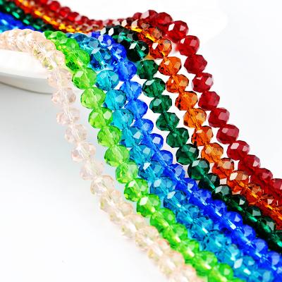 China Colorful Jewelry Beads Multicolor Decorations Crystal Glass Beads Bulk, Wholesale Crystal Glass Octagonal DIY Jewelry Crystal Beads For Glass Making for sale