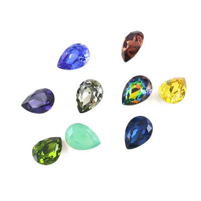 China Colorful Jewelry Beads Glass Making Crystal Beads K9 Crystal Fancy Stone For Jewelry Wholesale Fancy Stone Rhinestone Crystal Beads Teardrop for sale