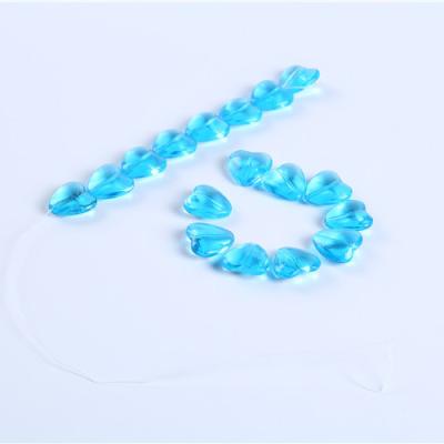 China New Arrived High Quality Blue Heart Shape Fashion Beads Clear Service Pendant Beads Piece For Home Decoration for sale