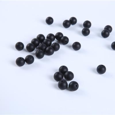 China Brand New Large Service Price Black Round Shape Frosted Small Size Beading Beading Crafts Supplies for sale