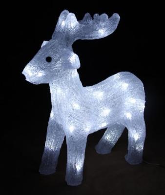 China hot sale 3D hand made acrylic 3D reindeer LED lights for christmas decorations for sale