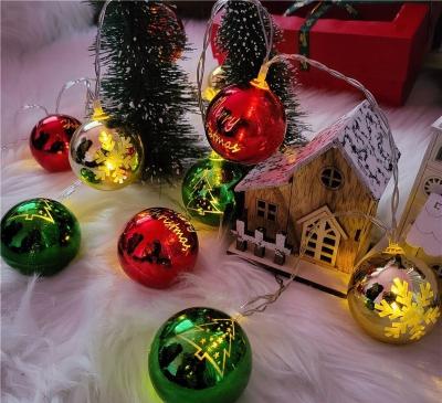 China Hot Selling Christmas Balls Customized Indoor Led Christmas Ball Lights 10L USB Battery Operatedled For Christmas Tree Decoration for sale