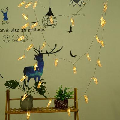 China 20L LED Clip Card Photo Crystal Clip String Lights For Festival Party Wedding Fairy Lights Warm White Colorful Home Decoration for sale