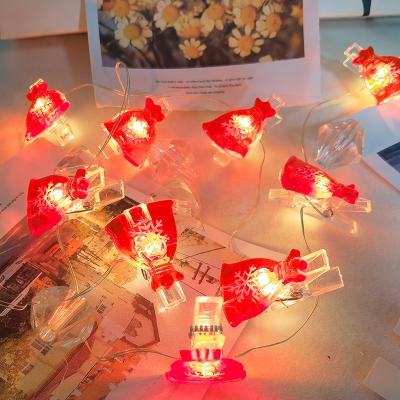 China Warm White LED Photo Clip String Lights Transparent Cable LED Fairy Lights Inside Clear Clips Battery Operated Christmas Lights for sale