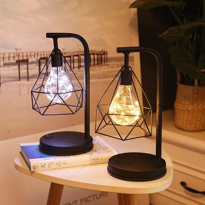 China Industrial Decorative Modern LED Metal Table Lamps Night Lights Metal Craft Table Lamp Industrial Table Lights for sale