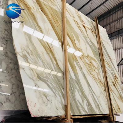 China Luxury Luxury Calacatta Gold C Marble Tile Polished for sale