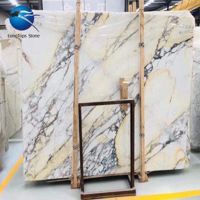 China Luxury Calacatta Gold Marble Tile for sale