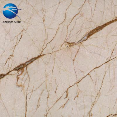 China Modern Natural Polished Sofite Gold Beige Marble Rose Gold For Luxury Decoration for sale