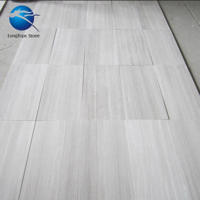 China Polish White Wood Marble Tile White Wood Grain House Decoration for sale