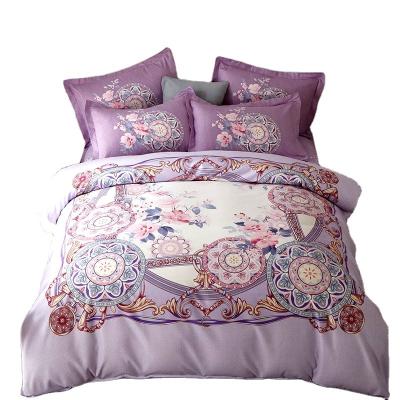 China Nondisposable Cotton Printed Washable Soft Comfortable Cotton Bedding Four Piece Set for sale