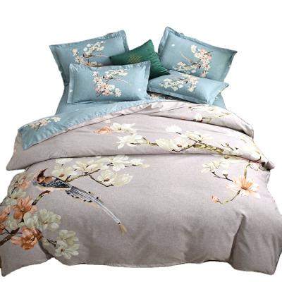 China High Grade Nondisposable Cotton Four Piece Cotton Set Printed Single Bedding for sale