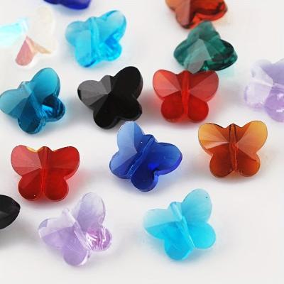 China Crystal Glass Beads Manufacturers Customized Color Butterfly Beads For Handmade Crystal Bead Curtain for sale