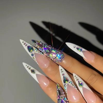 China Multi Shapes Crystal Glass Nail Rhinestones Rhinestones Nail Art Accessories Multi Shapes Crystal Glass Nail Stones Wholesale Rhinestones for sale