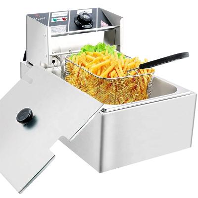 China Easy Operate Professional Grade Electric Deep Fryer and Fry Basket with Hooks with 1500 Watts and 10 Liters New for 2021 for sale