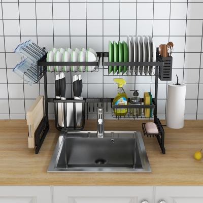 中国 65CM viable promoted black stainless steel kitchen sink organizer 販売のため