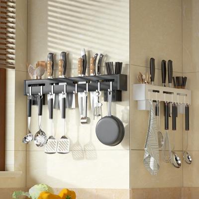 Κίνα 201Stainless Steel Viable Knife Holder Stand Magnetic Knife Strength Holder Magnetic Storage Rack Wall Mounted Rack With Hooks προς πώληση