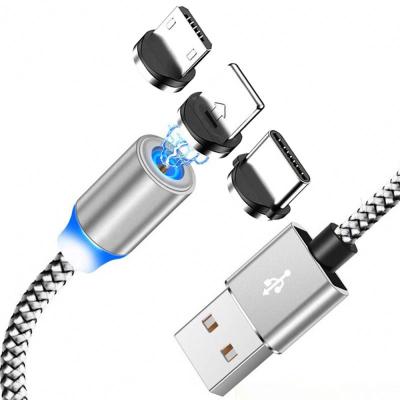 China MP3/MP4 LED USB Player Embossed Connector 3 in 1 USB Fast Charging Data Cable for sale