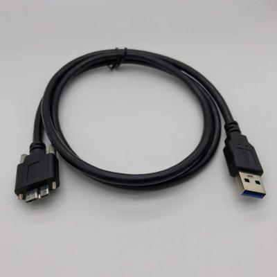 China Telecom communication micro industrial usb3.0 camera cable 3H0 to micro B with screw fixed data wired network cable for sale