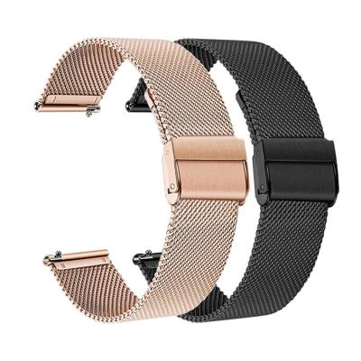 China Stainless Steel 20mm 22mm Stainless Steel Watch Band For Samsung Watch Strap 46mm 45mm S3 Huawei Amazfit BIP Smartwatch Luxury Fashion Strap for sale