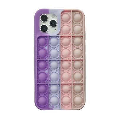 China Anti-fall Compatible with Push-type Bubble Toy Anxiety Relieve Phone Cover Cell Phone Case Pro Mobile Phone12 Case for sale