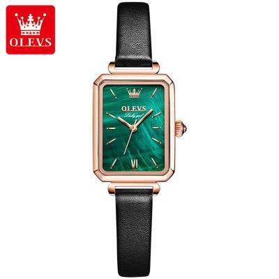 China Women Watches OEM Waterproof Custom Minimalist Design Fashion Stainless Steel Strap Square Quartz Genuine Leather Watches for sale