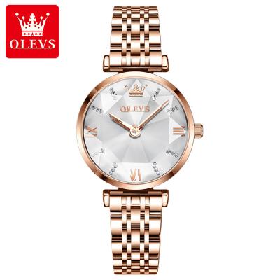 China Alarm Olevs 6642 Single Strap Women Watches Waterproof Watch For Women Watch Diamond Quartz Alloy Stainless Steel Alarm Round for sale