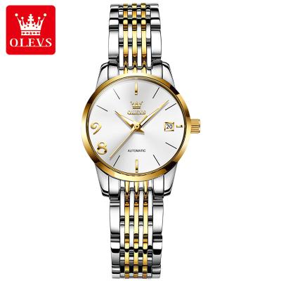 China Original custom logo best designer wholesal girls water resistant 6632 olevs waterproof stainless steel women's set automatic mechanical watches for sale