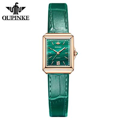 China OUPINKE 3182 Original Women Automatic Mechanical Square Wrist Watch Luxury Lady Watches for sale