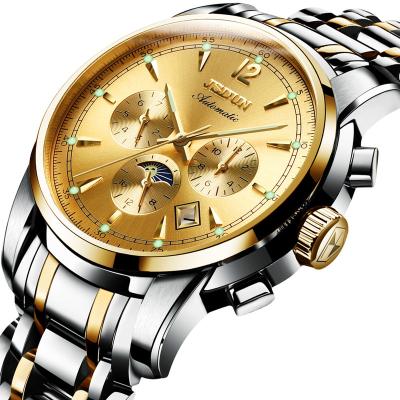 China 3ATM Power Reserve Fashion Automatic Mechanical Waterproof Luxury Hand Watch Unique Chronograph Men's Date Watch for Men for sale