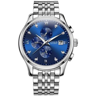 China Relogio Masculino Time Zone Date Watch Men Automatic Mechanical Sports Wrist Watch Waterproof Multiple Steel Diamond Clock for sale