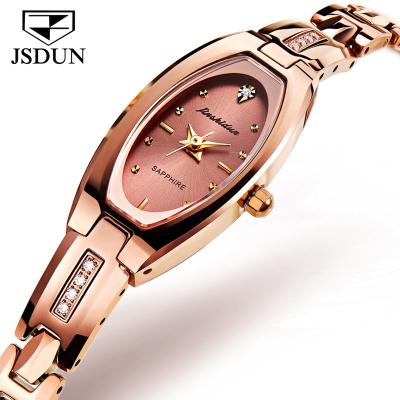 China JSDUN Day/date square dial outdoor quartz watches for women simple bracelet fashion woman luxury watch for sale