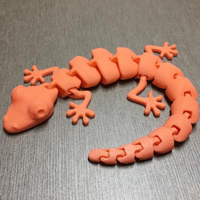 China OEM Custom Biodegradable 3D Factory Printing One Piece 3D Figures Toys Degradable Resin Gecko Figure Toy for sale