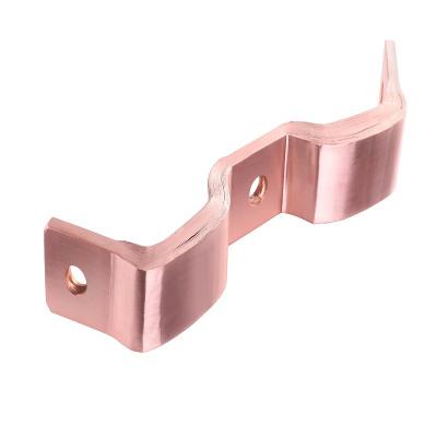 China Electrical supplier OEM braided laminated flexible flat connection 1000a battery copper busbar for lifepo4 for sale