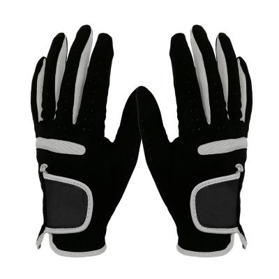 China Soft Comfortable Feel and Joy Golf Glove Black Breathable Custom Made High Quality Breathable in White for sale