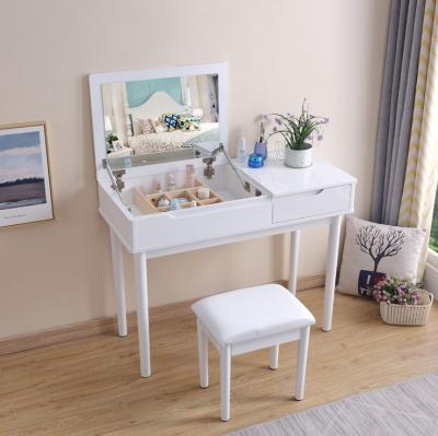 China Modern Bedroom Furniture Convertible Vanity Dressing Table With Mirror Makeup Mirror for sale