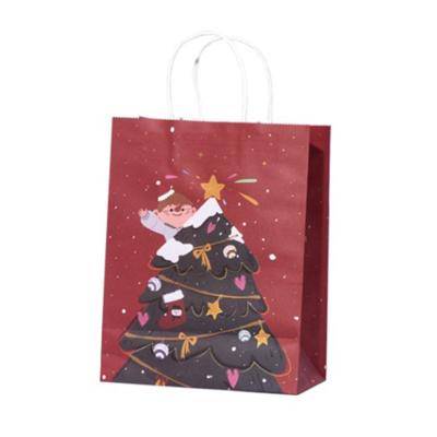 China Recyclable Snowflakes Merry Christmas Candy Cookie Wrapping Paper Gift Bags Packaging For 2022 New Year Party for sale