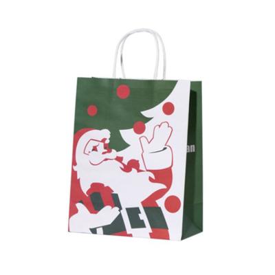 China New Style 2022 Recyclable Christmas Red Paper Bag With Your Own Logo for sale