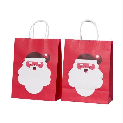 China Reusable Custom Christmas Gift Reusable Shopping Paper Carrier Bag With Your Own Logo for sale