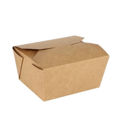 China Customized Biodegradable Packaging Paper Box Biodegradable Disposable Take Out Paper Salad Bento Paper Box for sale