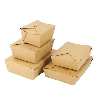 China Biodegradable Wholesale Disposable Packaging Paper Whiteboard Takeaway Food Paper Box For Catering for sale