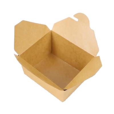 China Eco-Friendly Biodegradable Custom Logo Food Pastry Wrapping Paper Portable Box Takeout Lunch Disposable Rectangular for sale