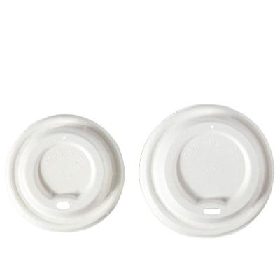 China Non-Refillable Biodegradable Disposable Compostable Sugar Cane Pulp Molded Coffee Cup Lid For Beverage for sale