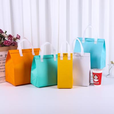 China Fashionable Custom Nonwoven PP Carry Bottom Nonwoven Shopping Bag Gussetted Polypropylene Lamination for sale