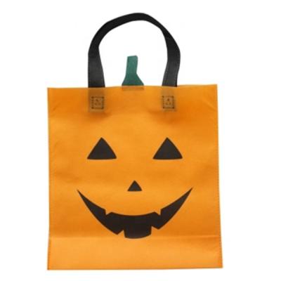 China Rope Handle Huadefeng Gift Shopping Bag Halloween Orange Nonwoven Bag Custom Logo Factory for sale